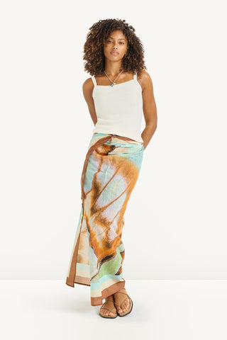 Samara Sarong - Malachite Butterfly Cotton Cupro