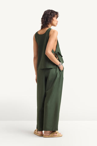Parker Pant - Forest Cotton Poplin