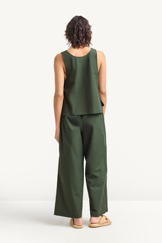 Parker Pant - Forest Cotton Poplin