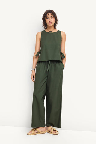 Parker Pant - Forest Cotton Poplin