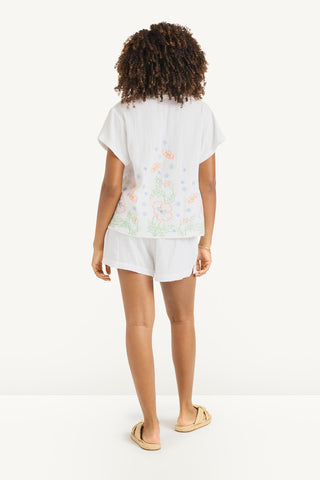 Superbloom Shirt - White Superbloom Cotton