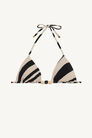 Terra Triangle Top - Sandbar Stripe Crepe Texture