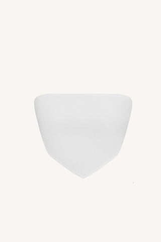 Joni Scarf Top - White EcoLinen