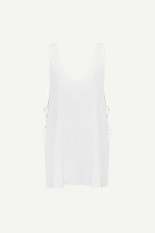 White tank top style beach dress