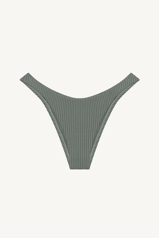 California High Leg Bottom - Sea Green EcoRib