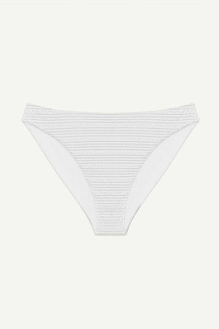 Cali High Leg Full Bottom - White Seersucker Stripe