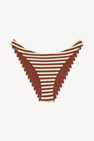 Thalia Full Bottom - Red Ochre Stripe EcoScrunch