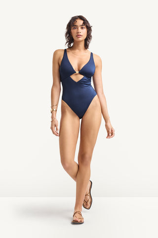 Terra Cutout One Piece - Midnight Indigo EcoShimmer