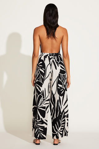 The Getaway Pant - Graphic Jungle EcoLinen