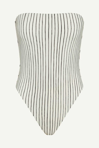 Upcycled Bandeau One Piece  - Bolero Stripe