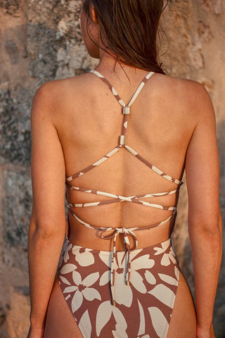 Terra High Neck One Piece - Desert Flower ReLux