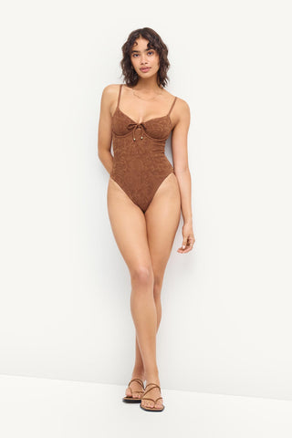 Ada Underwire One Piece - Garden Jacquard