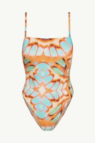 Classic Bandeau One Piece - Malachite Butterfly EcoShimmer