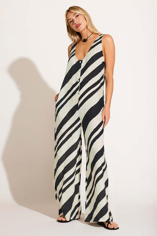 Jessa Jumpsuit - Sandbar Stripe EcoLinen