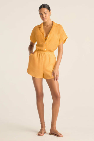 Tallows Linen Short - Creamsicle EcoLinen