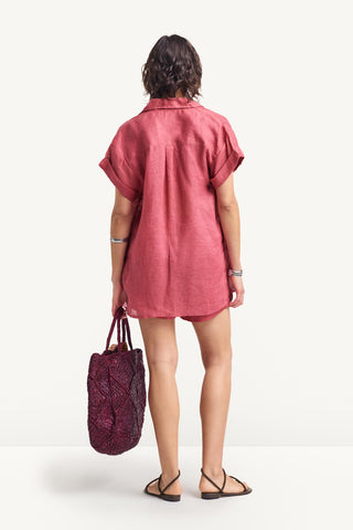 Playa Pocket Blouse - Wild Rose Ecolinen