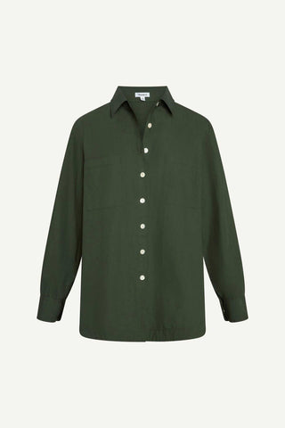 Nadia Shirt - Forest Cotton Poplin