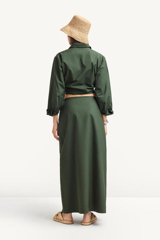 Nadia Shirt - Forest Cotton Poplin