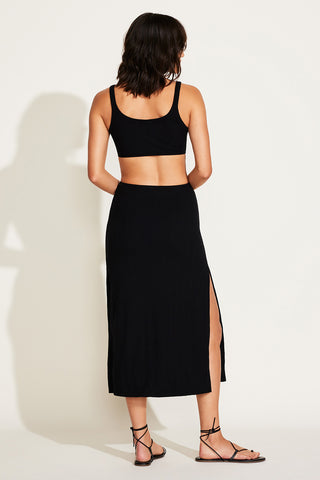 The Icon Cutout Dress - Black Organic Rib