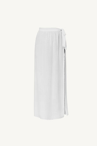 Vera Wrap Skirt - White Ecolinen