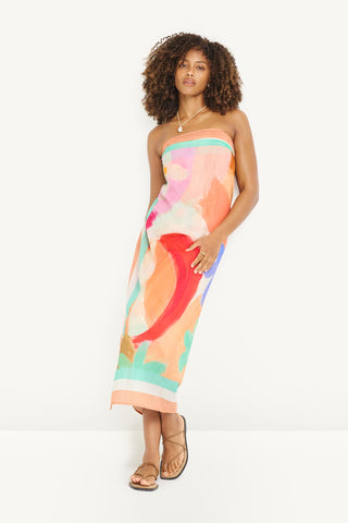 Samara Sarong - In Bloom Colorblock Cotton Cupro