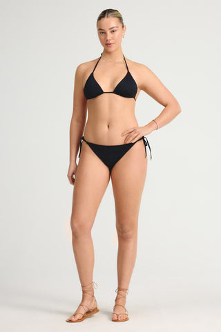 Elle Tie Side Bottom - Black EcoLux