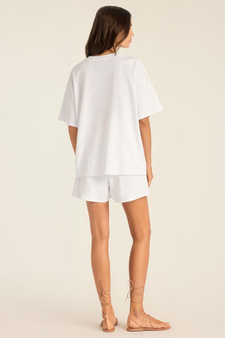 Coast Short - White Cotton Jersey