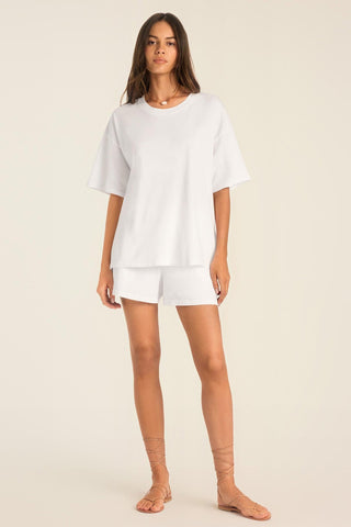 Coast Oversized Boyfriend Tee - White Cotton Jersey