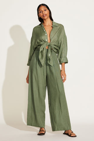 The Getaway Pant - Agave EcoLinen
