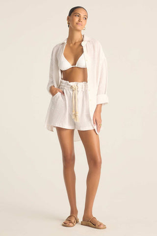 Avery Short - Boardwalk Stripe EcoLinen