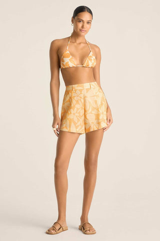 The Getaway Short - Citrus Flower EcoLinen