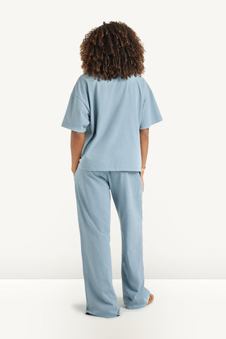 Coast Pant - Dusk Blue Cotton Jersey
