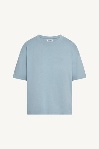 Coast Oversized Boyfriend Tee - Dusk Blue Cotton Jersey