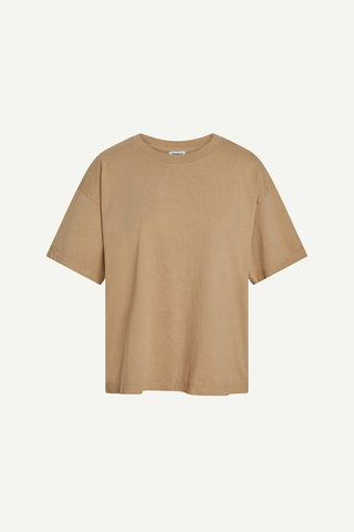 Coast Oversized Boyfriend Tee - Latte Cotton Jersey