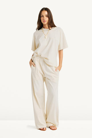 Coast Pant - Cream Cotton Jersey