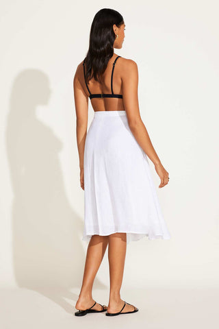 Lana Linen Wrap Skirt - White EcoLinen