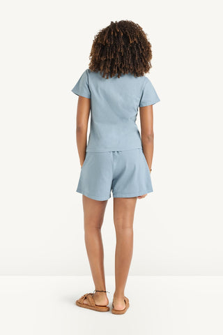 Coast Short - Dusk Blue Cotton Jersey