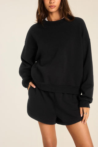 Dawn Crewneck - Black French Terry