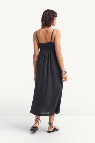 Zella Dress - Black EcoLinen