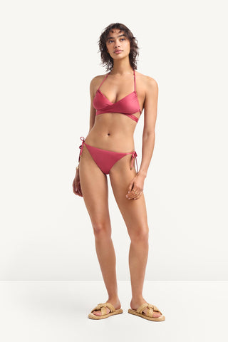 Elle Tie Side Bottom - Wild Rose EcoLux