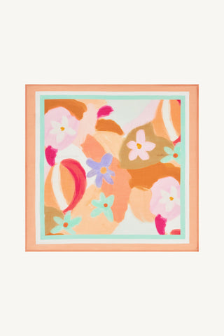 Samara Head Scarf - In Bloom Colorblock Cotton Cupro