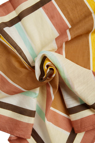 Samara Head Scarf - Sand Dunes Stripe Cotton Cupro