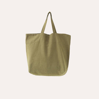 Linen Weekender Tote Bag - Martini Olive