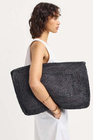 Amani Tote - Blue Raffia