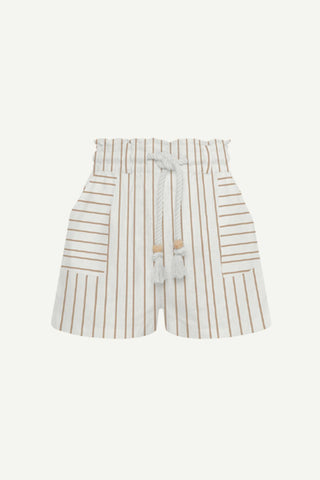 Avery Short - Boardwalk Stripe EcoLinen