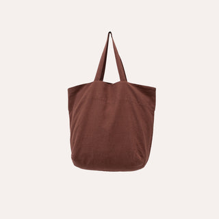 Linen Weekender Tote Bag - Chocolate